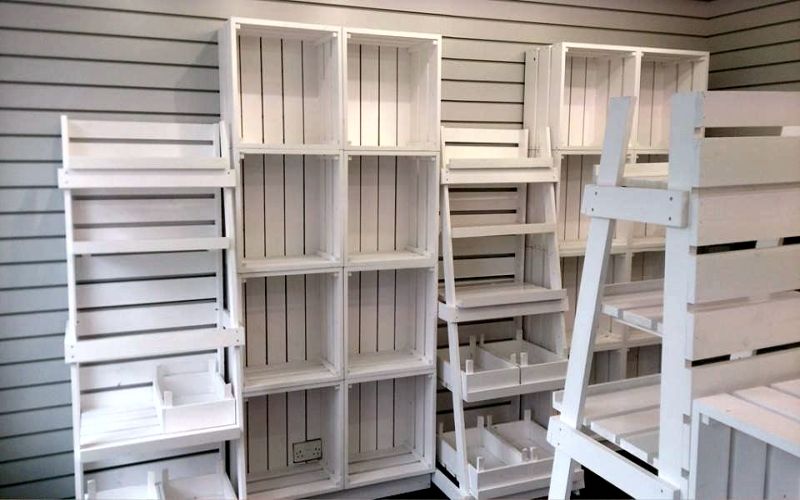 Farm shop shelves