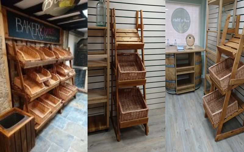Wooden retail shelving
